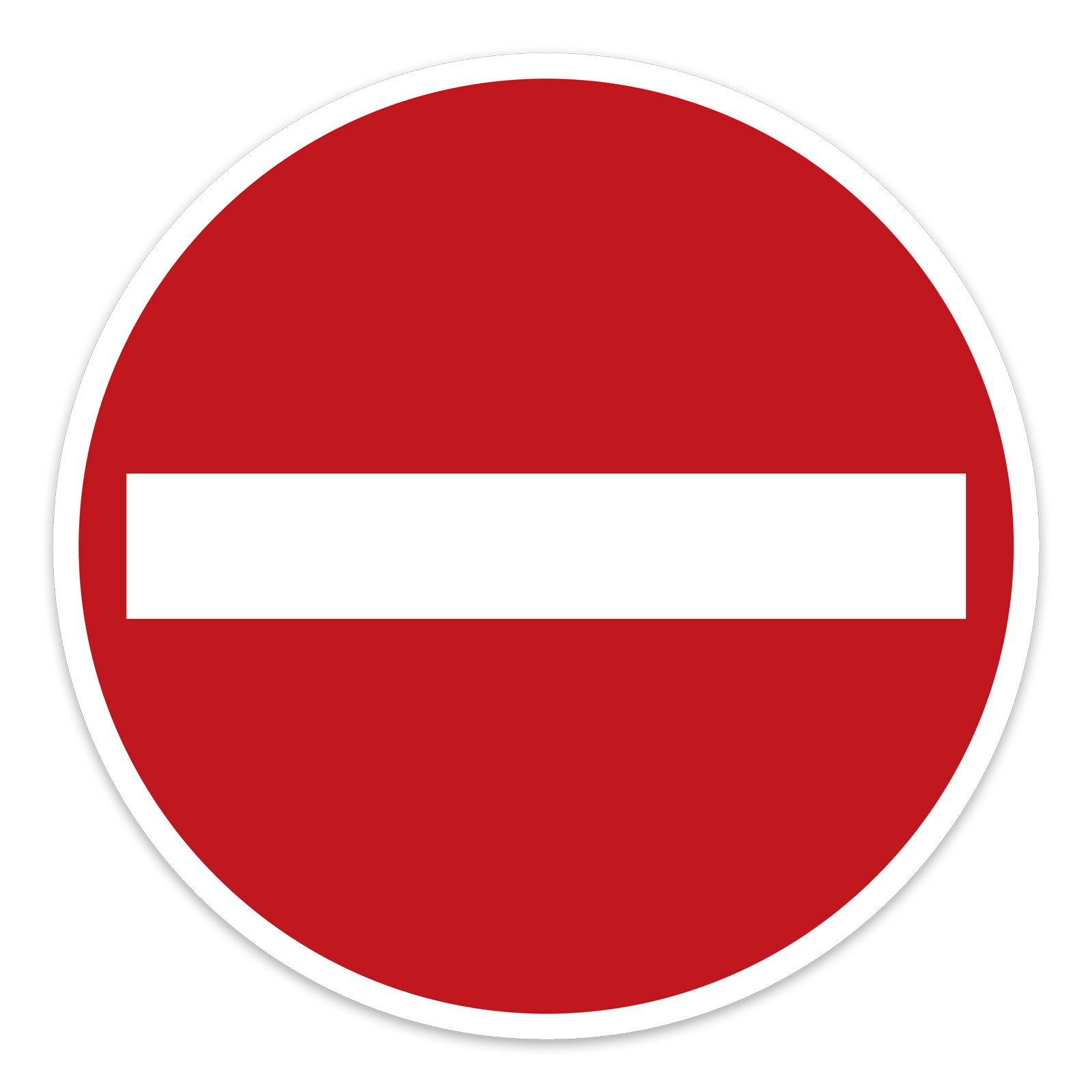 Einfahrt verboten Einbahnstraße Aufkleber Sticker rot Straßenverkehr