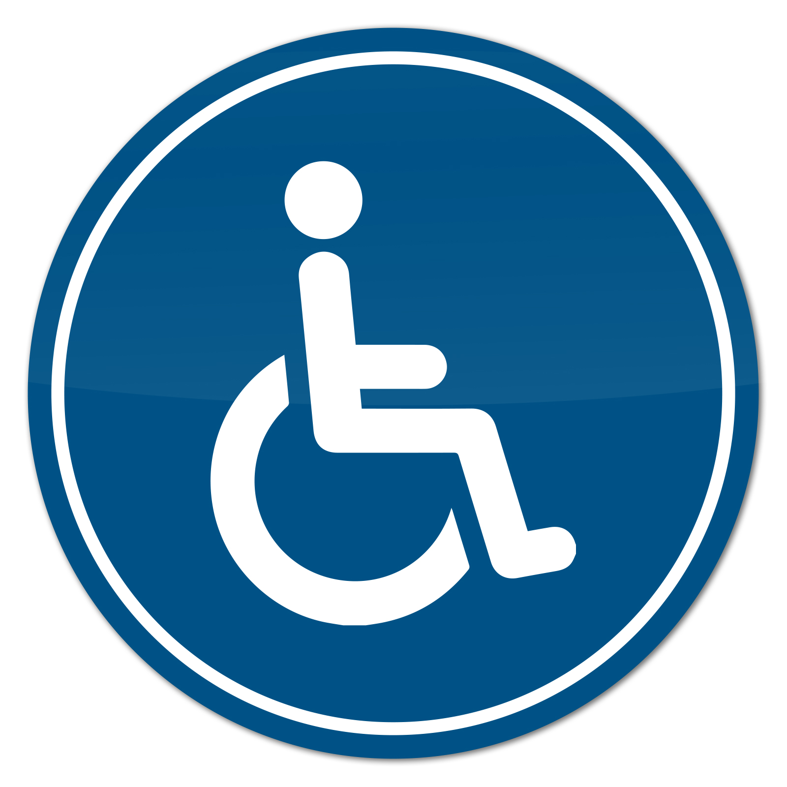 Rollstuhlfahrer Behinderten Aufkleber Kreis KFZ Schild Schwerbehinderten Symbol