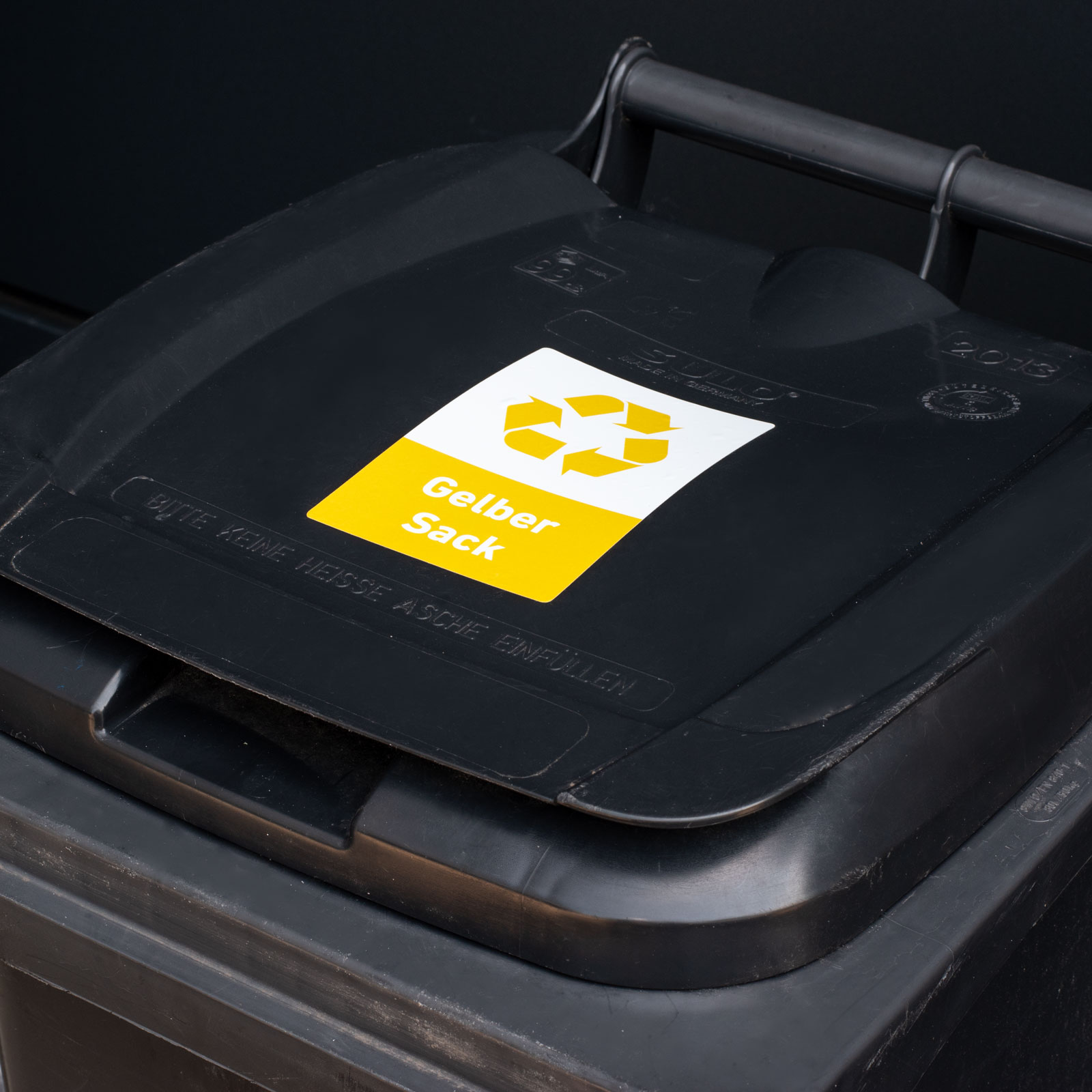 Recycling Aufkleber 8er Set Gelber Sack Mülltonnen Mülleimer