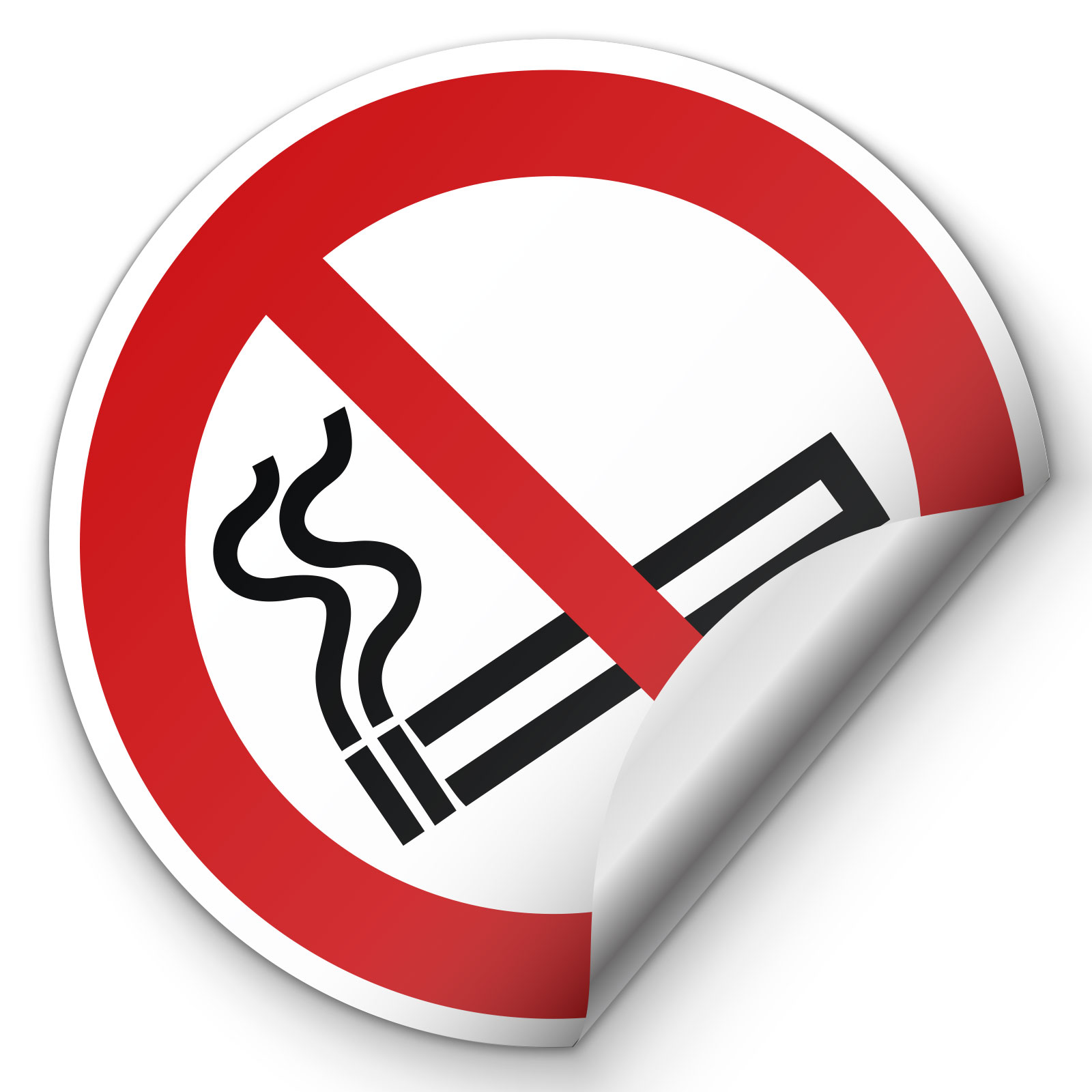 Aufkleber Rauchverbot Rauchen verboten Verbotszeichen ISO7010 P002 SET