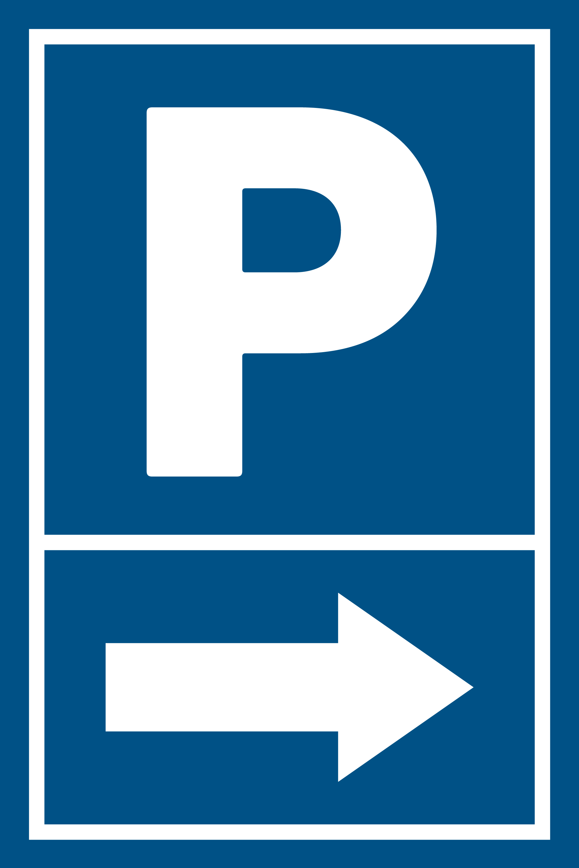 Parkplatz Schild Pfeile Hartschaum