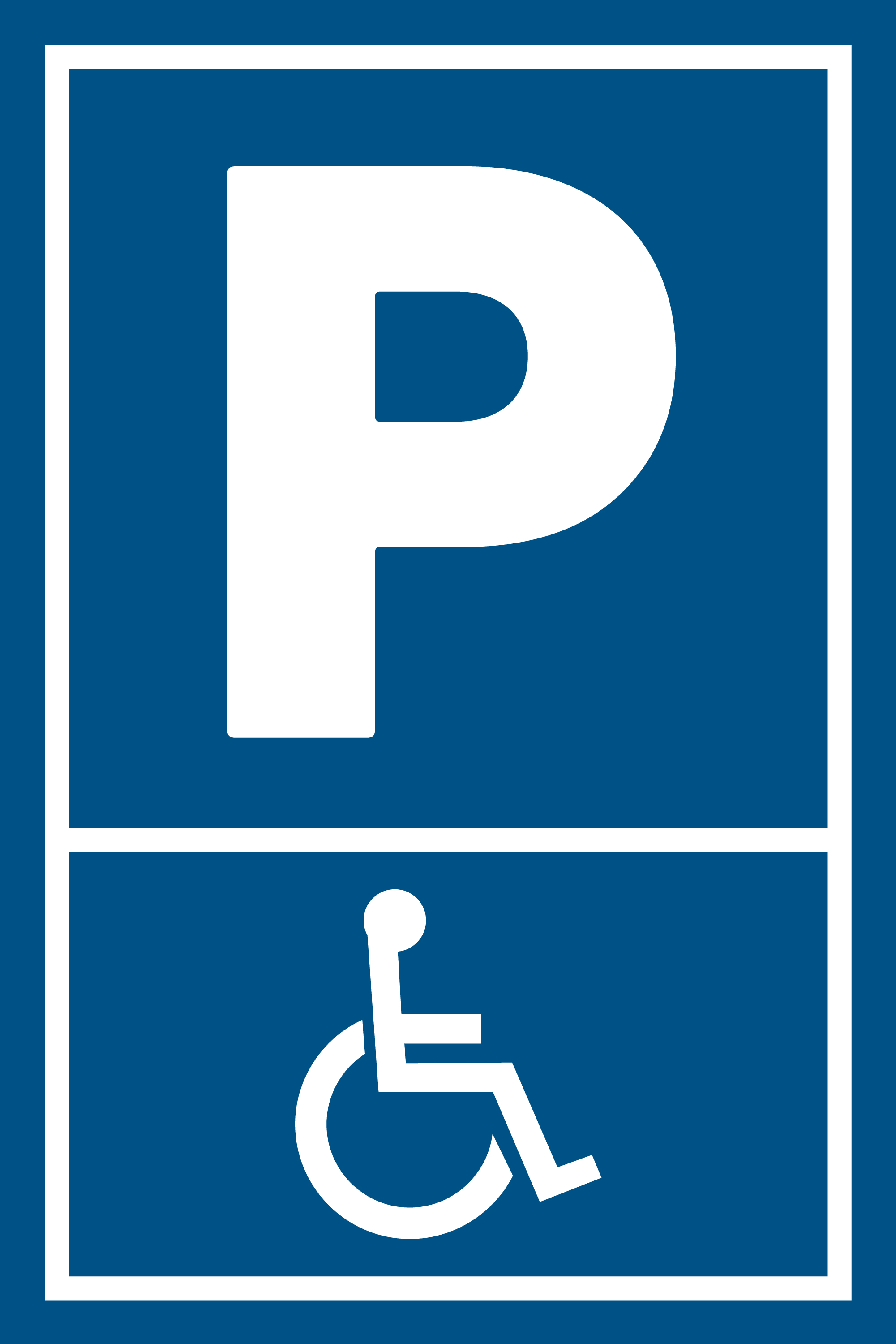 Parkplatz Aufkleber Behinderten Rollstuhl Parkaufkleber