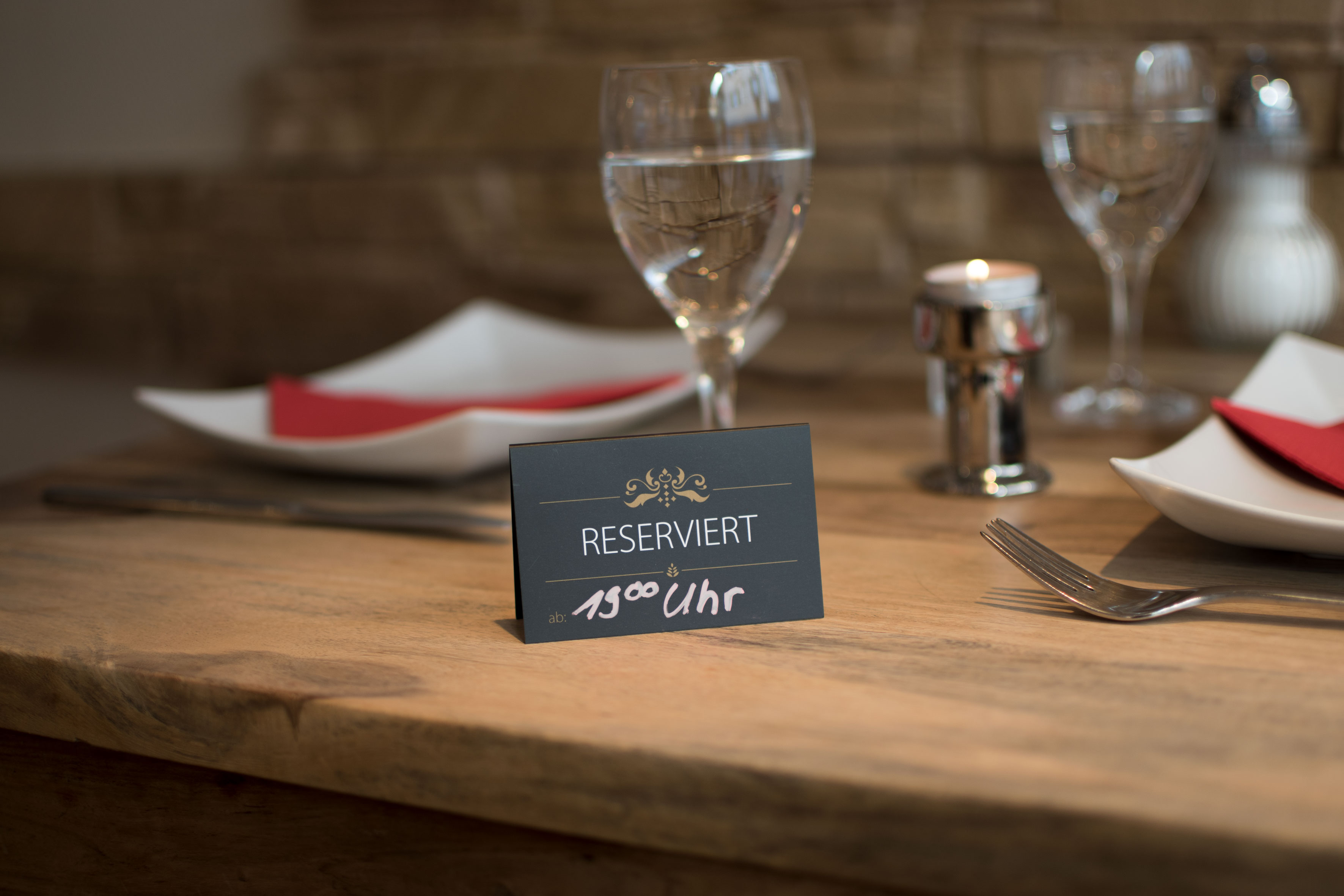 Reserviert Tischkarten Tischaufsteller Namenskarte Restaurant Platzkarte
