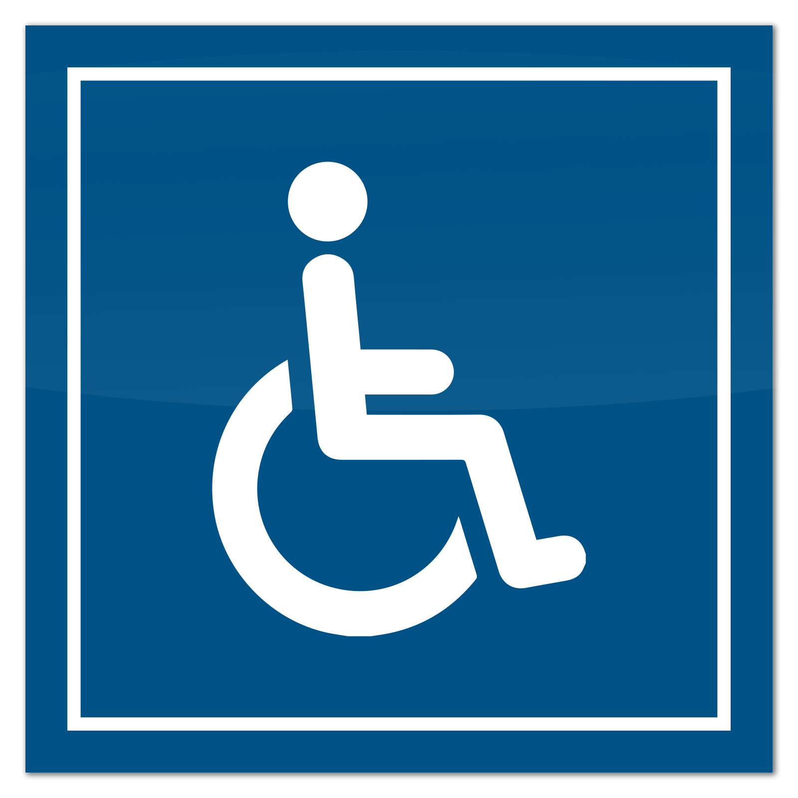 Behinderten Aufkleber Magnet Rollstuhlfahrer Sticker 10 x 10cm