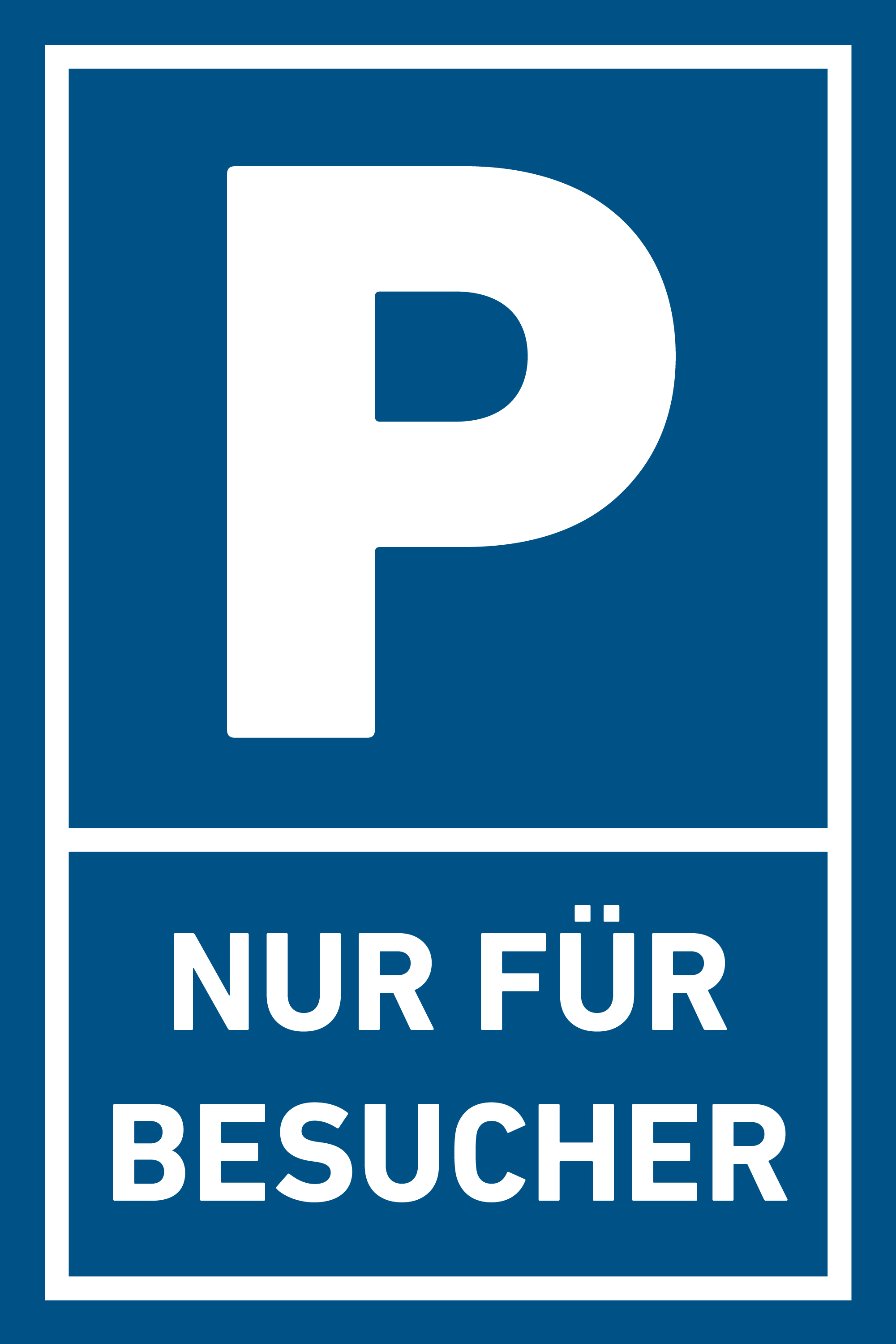 Parkplatz Schild "Nur für Besucher" Parkschild