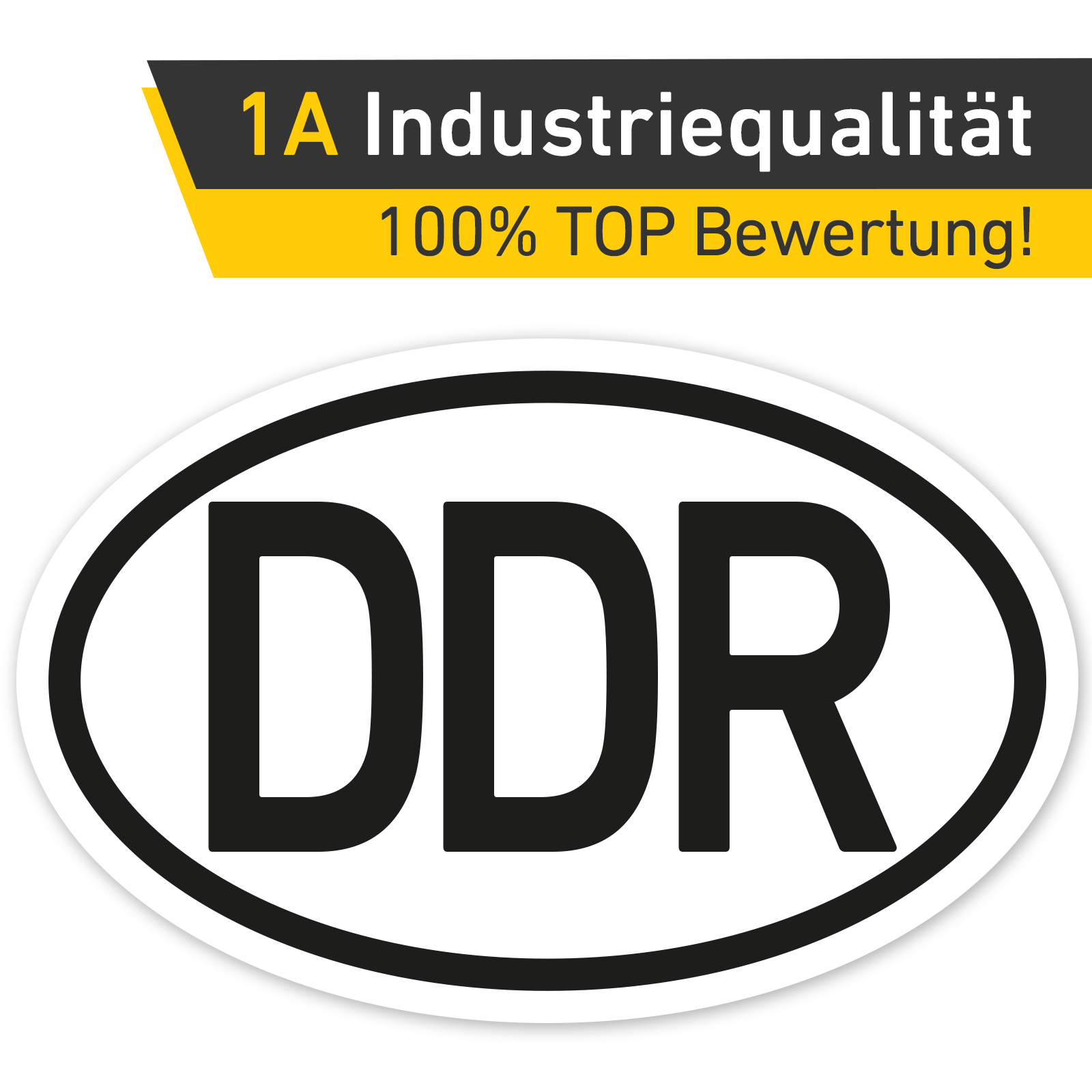 Länderkennzeichen DDR Aufkleber GDR Deutschland Auto PKW